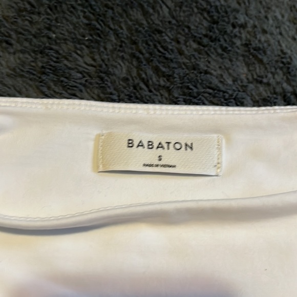 White Babaton Contour Squareneck Longsleeve Bodysuit - Picture 3 of 4